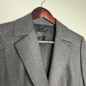 Escada Wool Blazer with Belted Closure
